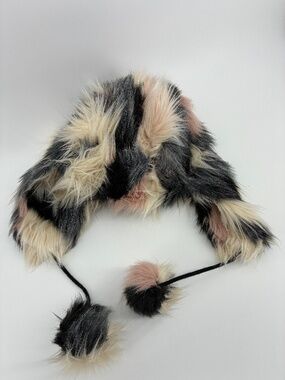 Multicolour Faux Fur Outdoor Icing Women’s Hat
